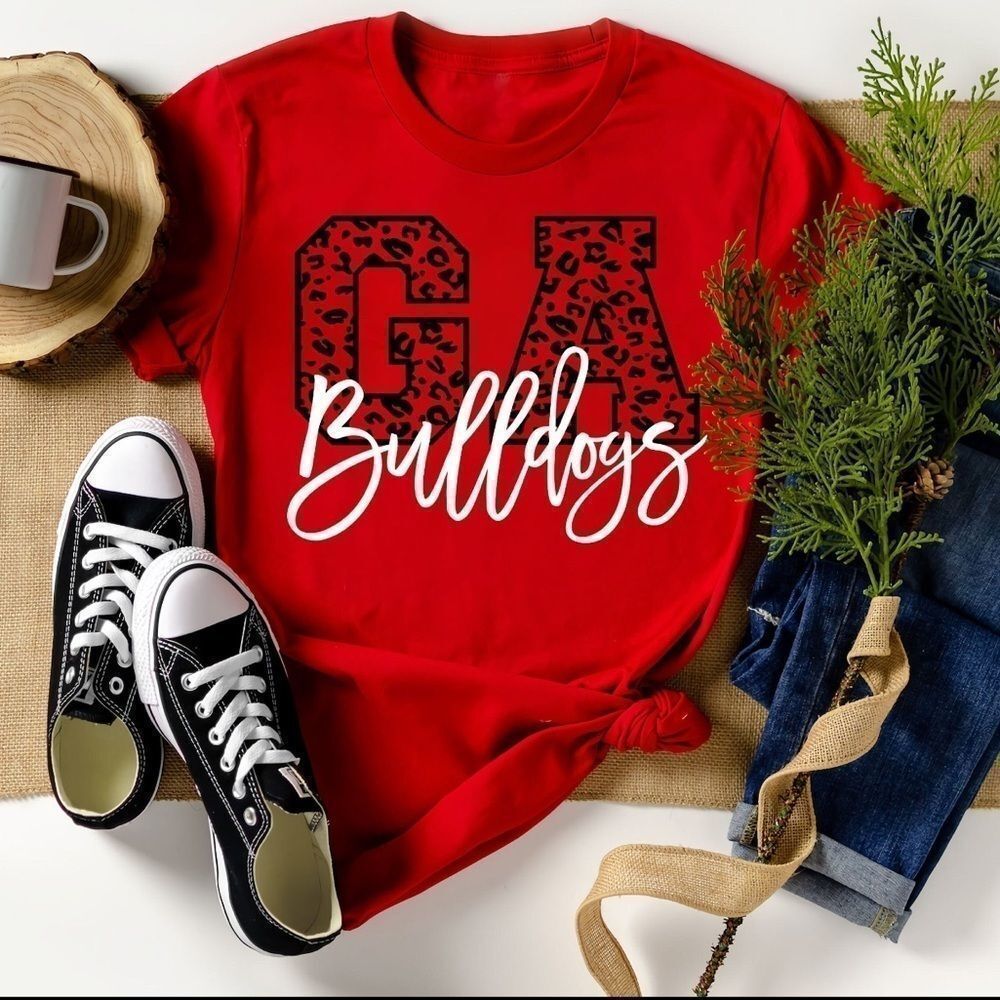 Red Georgia Bulldogs Tee